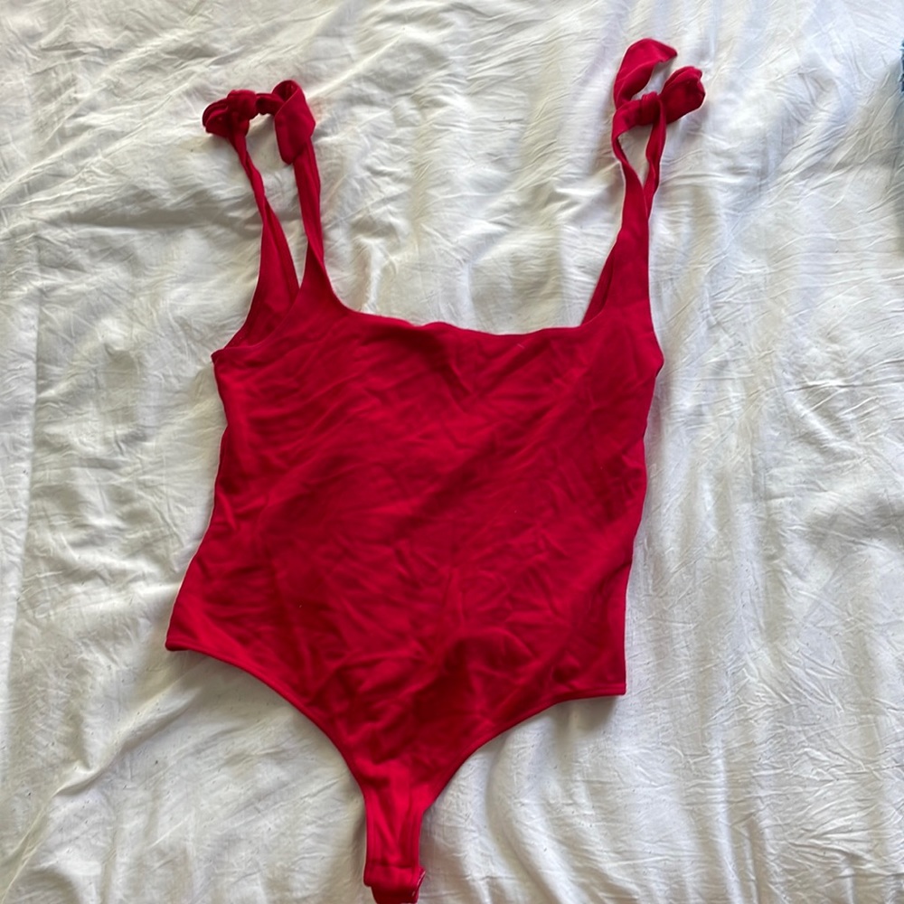 Red Free People body suit